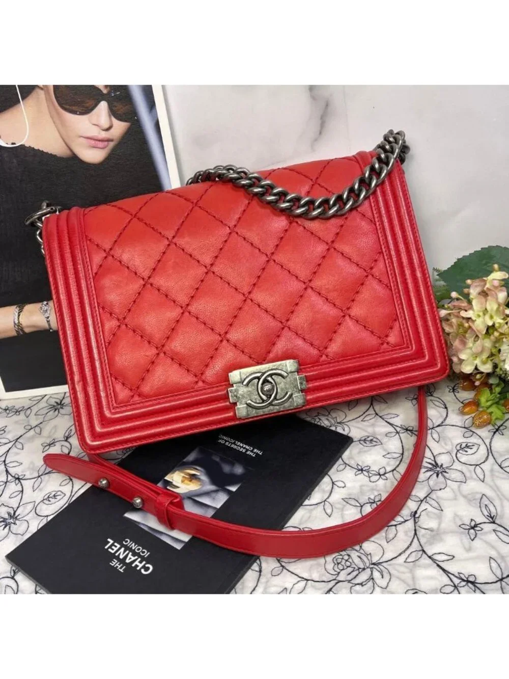 Chanel Boy Quilted Chain Shoulder